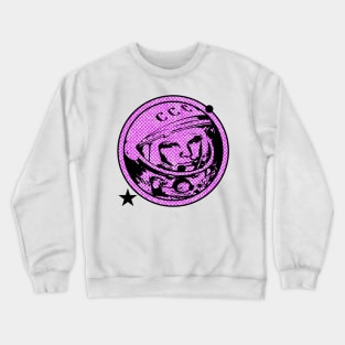 Yuri Gagarin - The First Man In Outer Space - (Purple Print) Crewneck Sweatshirt